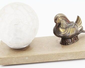 Bird lamp art deco