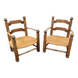 Pair of Charles Dudouyt armchairs 1940
