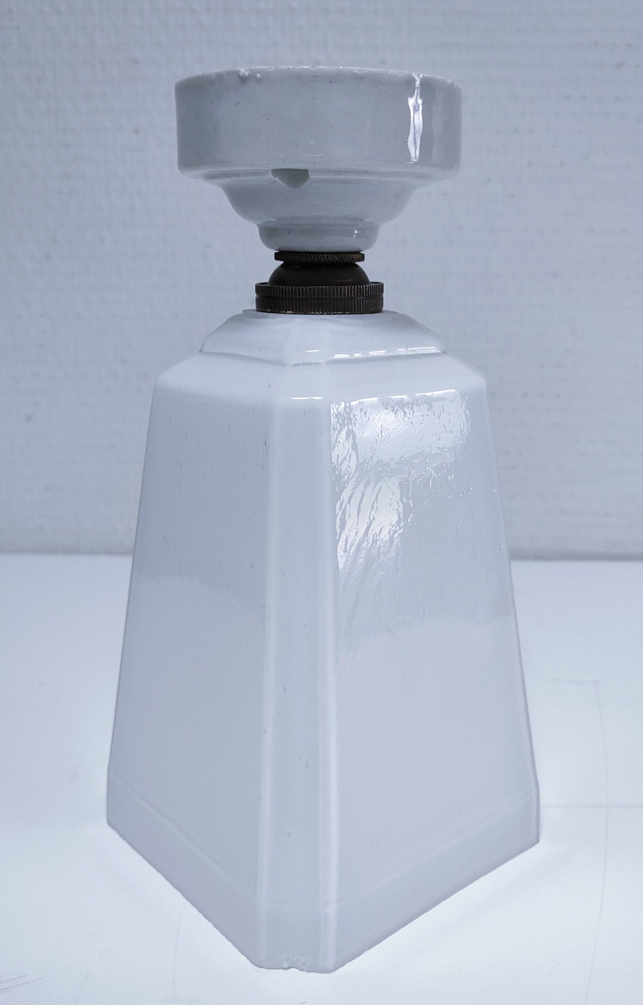 Art deco opaline porcelain lamp