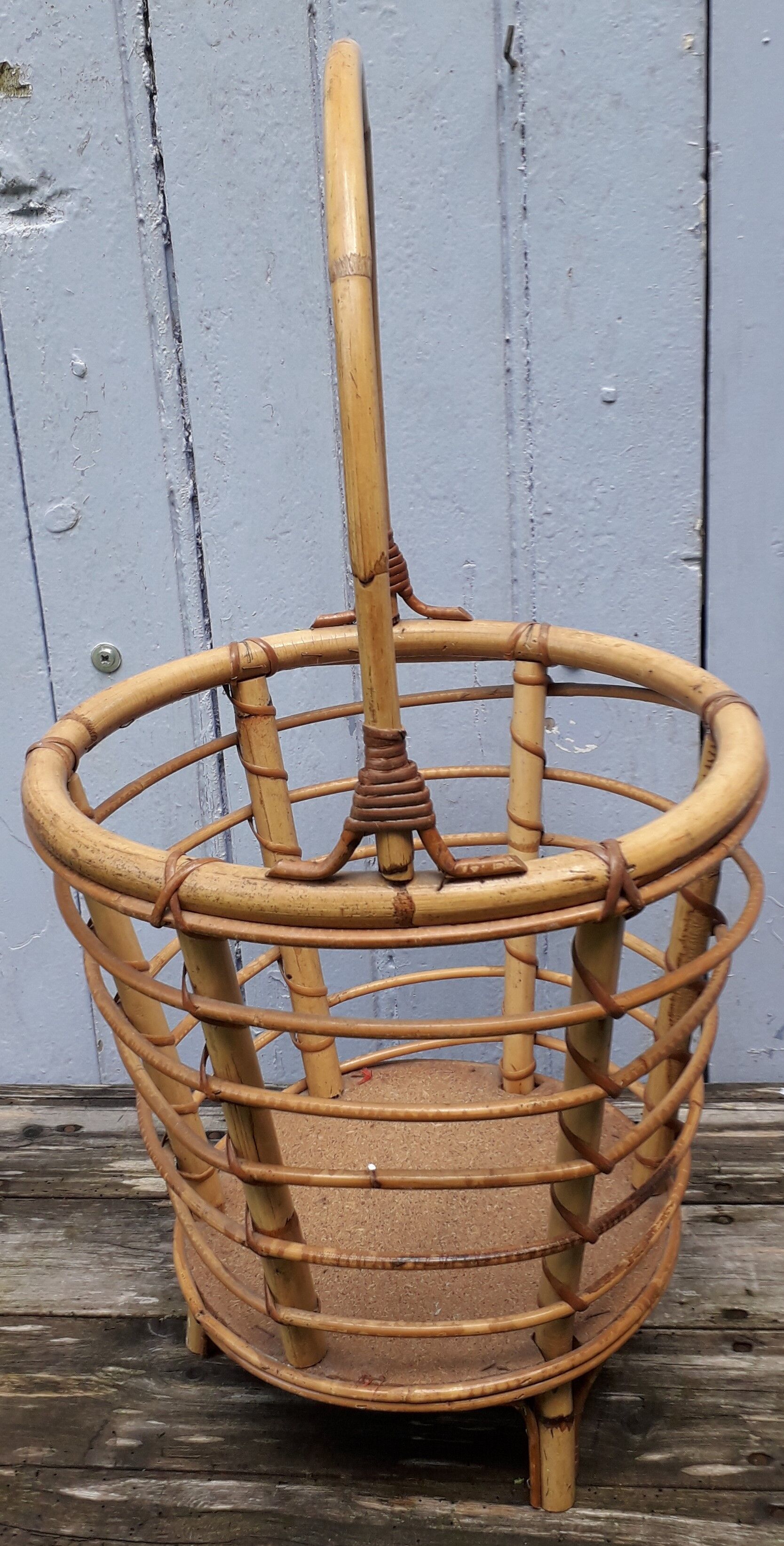Rattan basket 60s