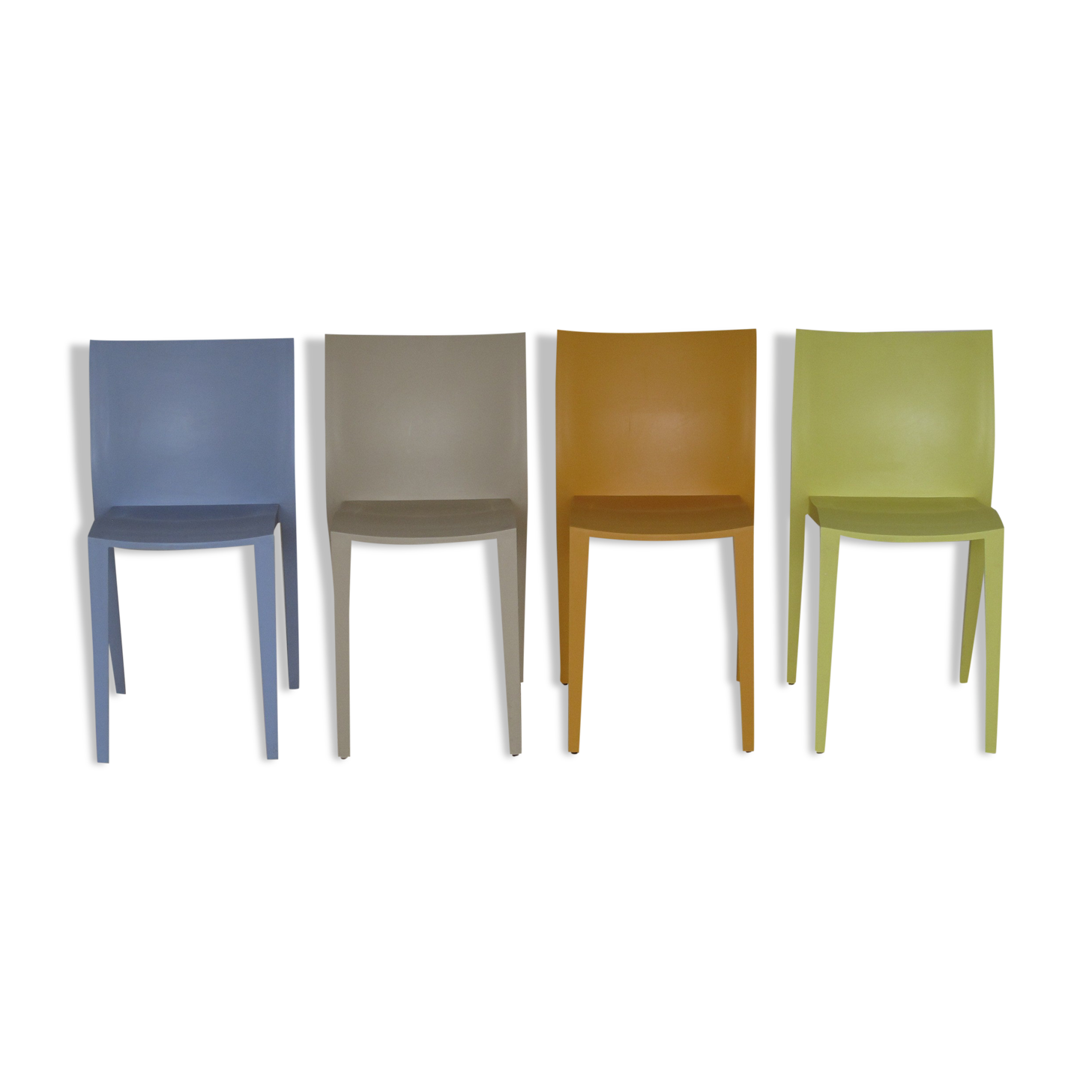 Suite of 4 colorful chairs by Philippe Starck for XO France
