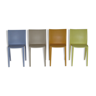 Suite of 4 colorful chairs by Philippe Starck for XO France