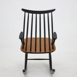 1960s Varjosen Puunjalostus beech rocking chair, Finland