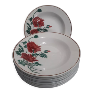 9 assiettes creuses Luxeuil