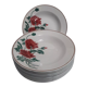 9 hollow plates Luxeuil HBCM flowers and foliage