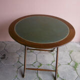 Round and folding bridge table