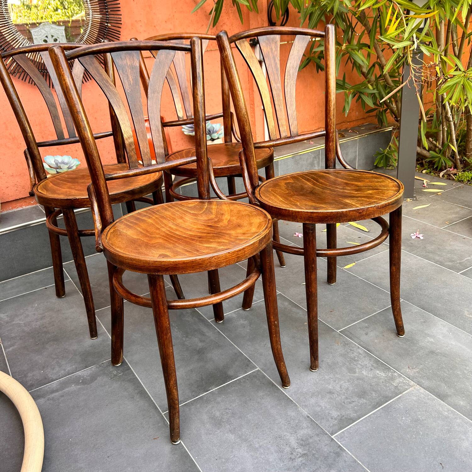 4 bistro chairs 1950