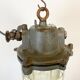 Grey cast iron industrial cage pendant light, 1970s