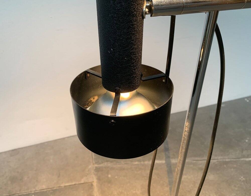 Mid-century minimalist floor lamp by Edi Franz for Swisslamps International.