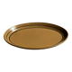 Large oval Sarreguemines stoneware dish with brown border 27x37