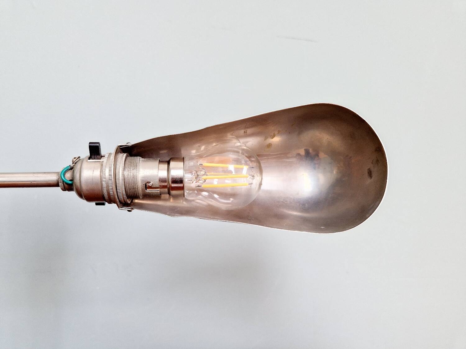Lampe de travail en métal chromé et fonte, C.F Palmer & Co, London, 1920