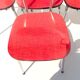 Lot 4 chaises formica rouge