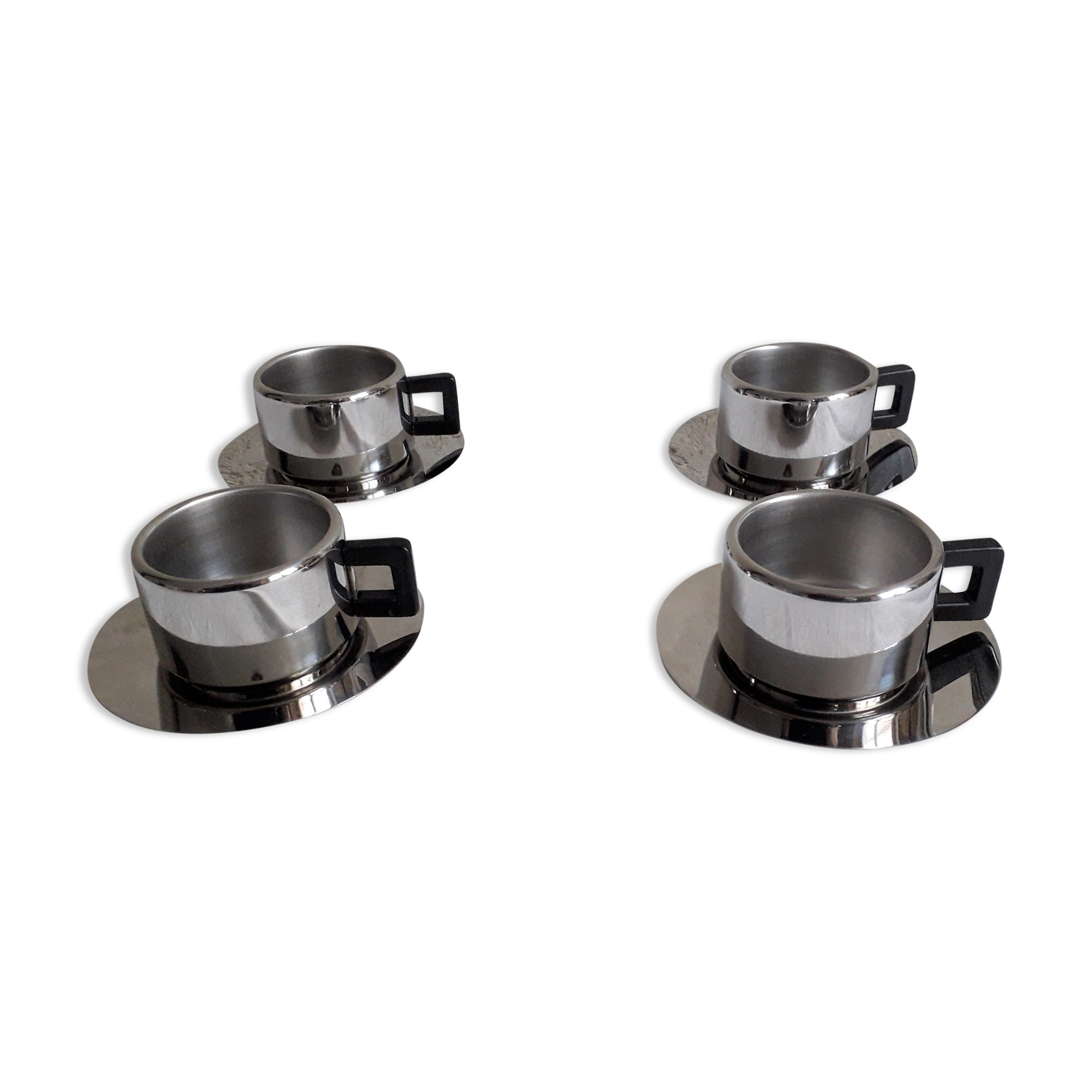 Set of 4 cups Casalinghi Sto made in Italy stainless steel 18/10