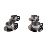 Set of 4 cups Casalinghi Sto made in Italy stainless steel 18/10