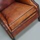 Vintage Dutch club chair in cognac leather, 1970s