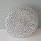 Vintage glass wall lamp with floral motif, Belgium 1960-1970