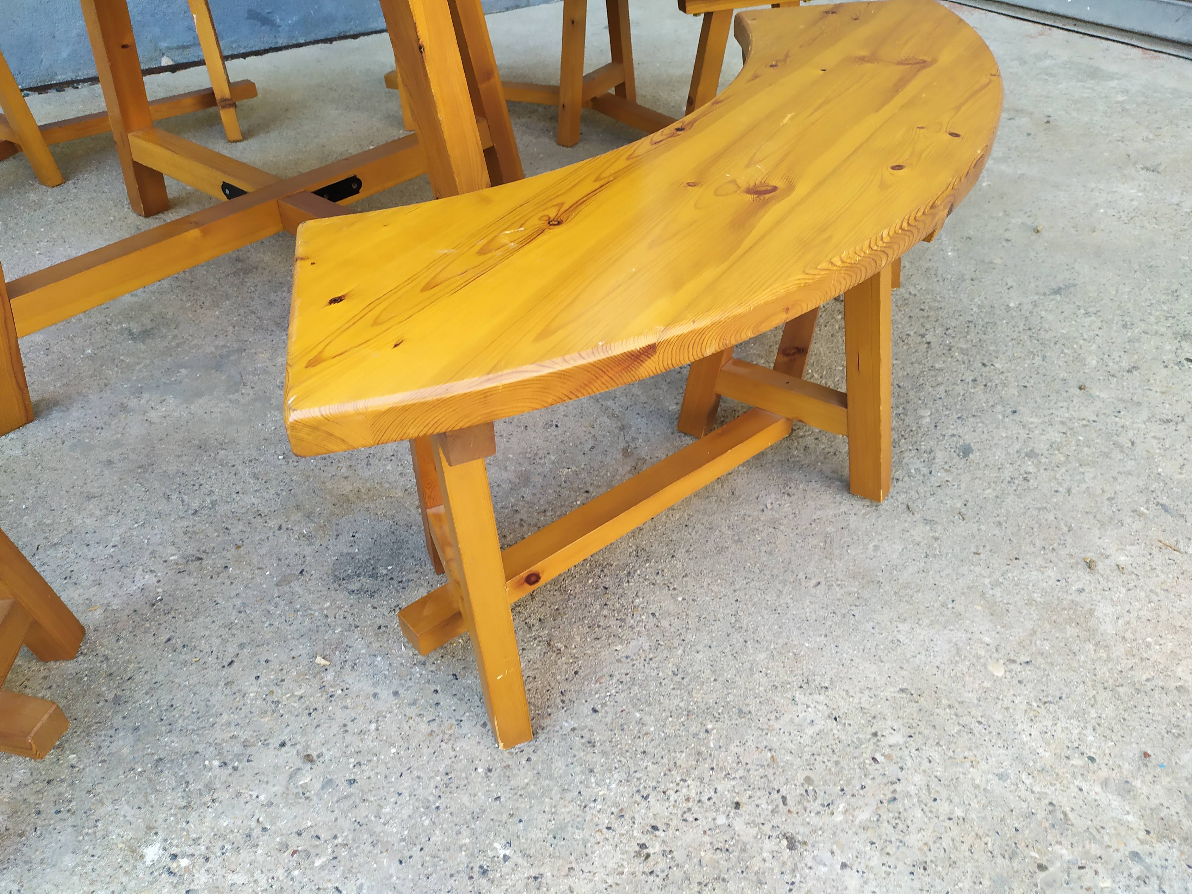 Table et banc châlet de montagne