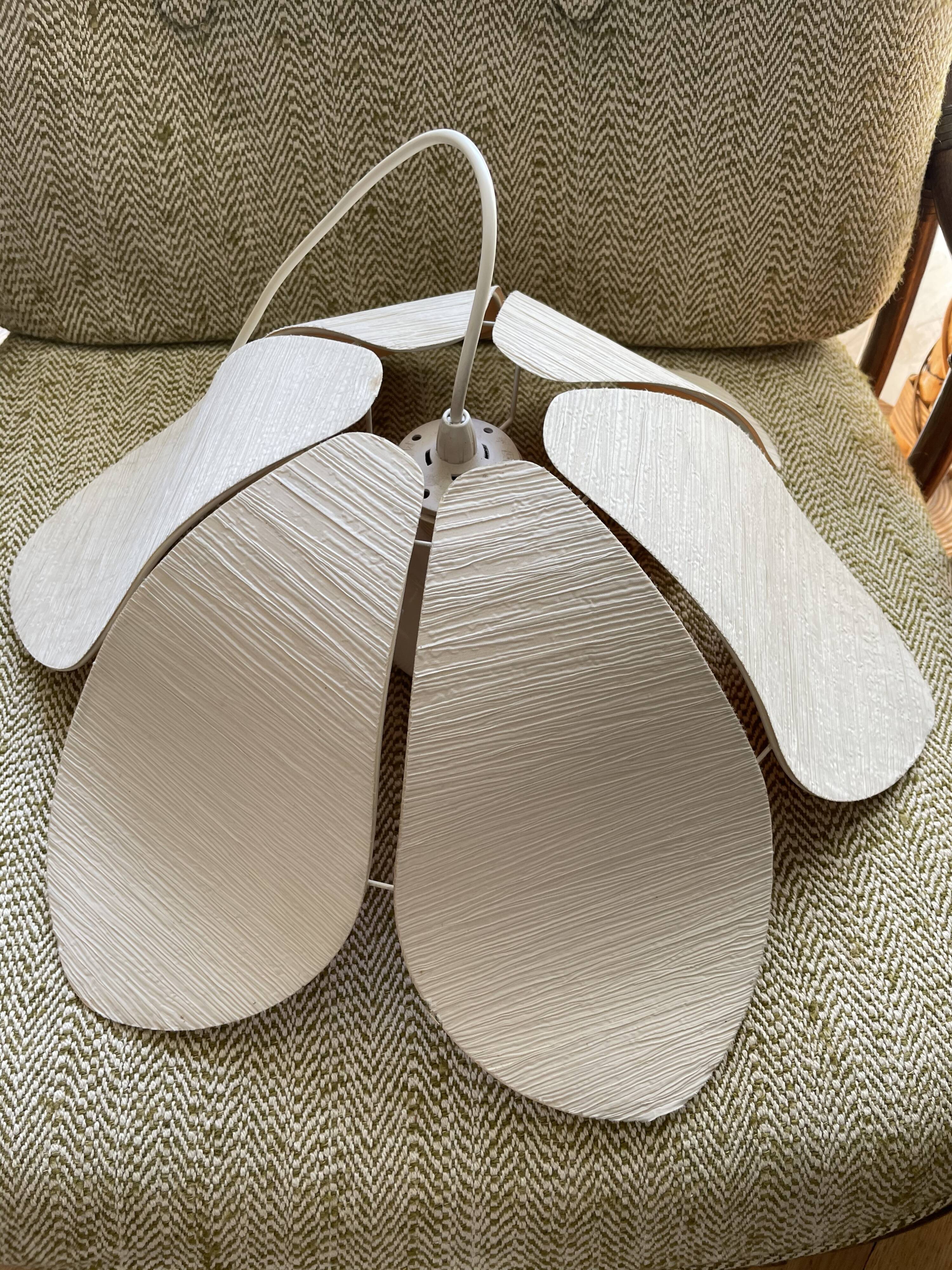 Hanging flower lampshade in fine canvas