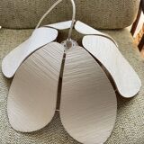 Hanging flower lampshade in fine canvas