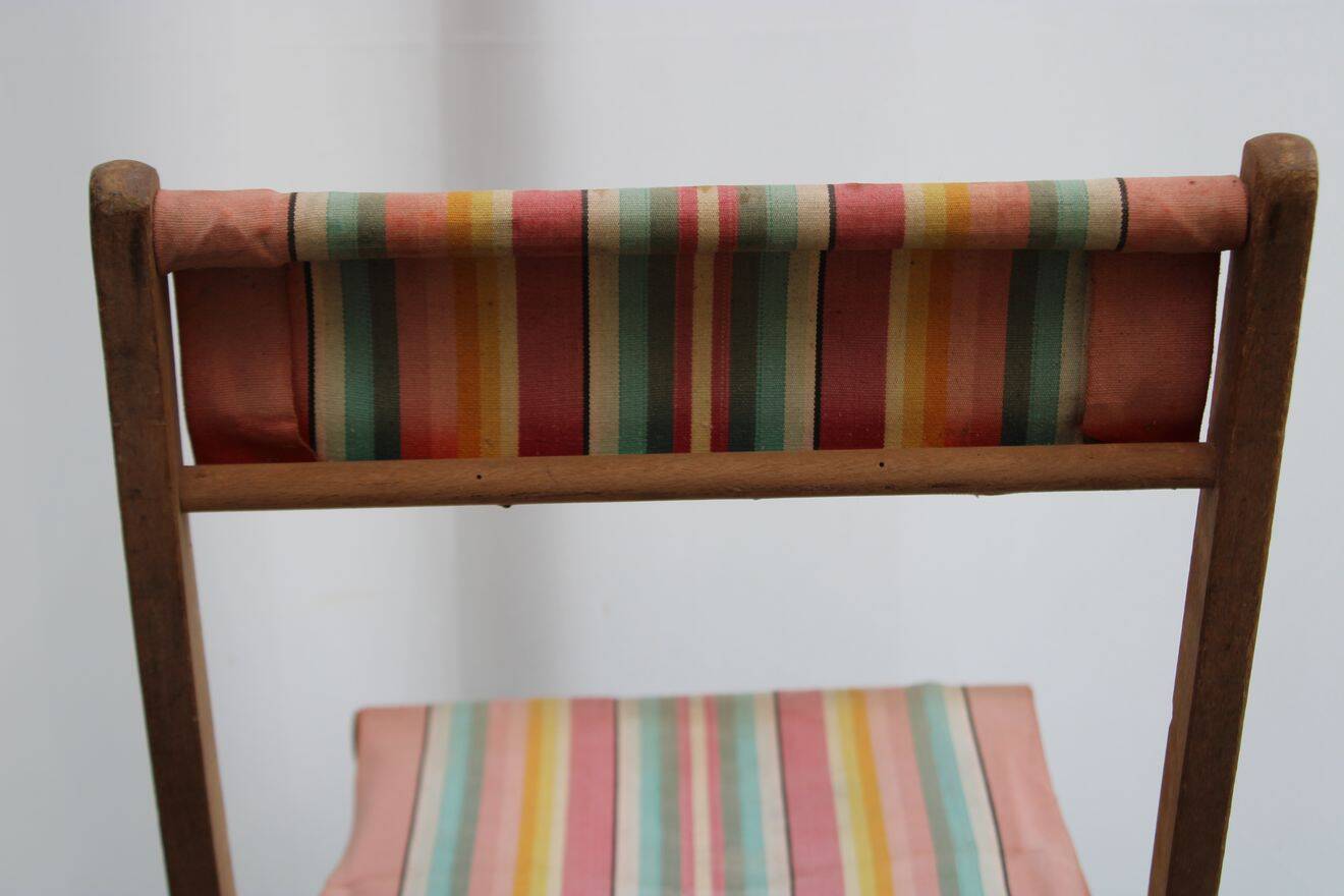 Old wooden folding chair