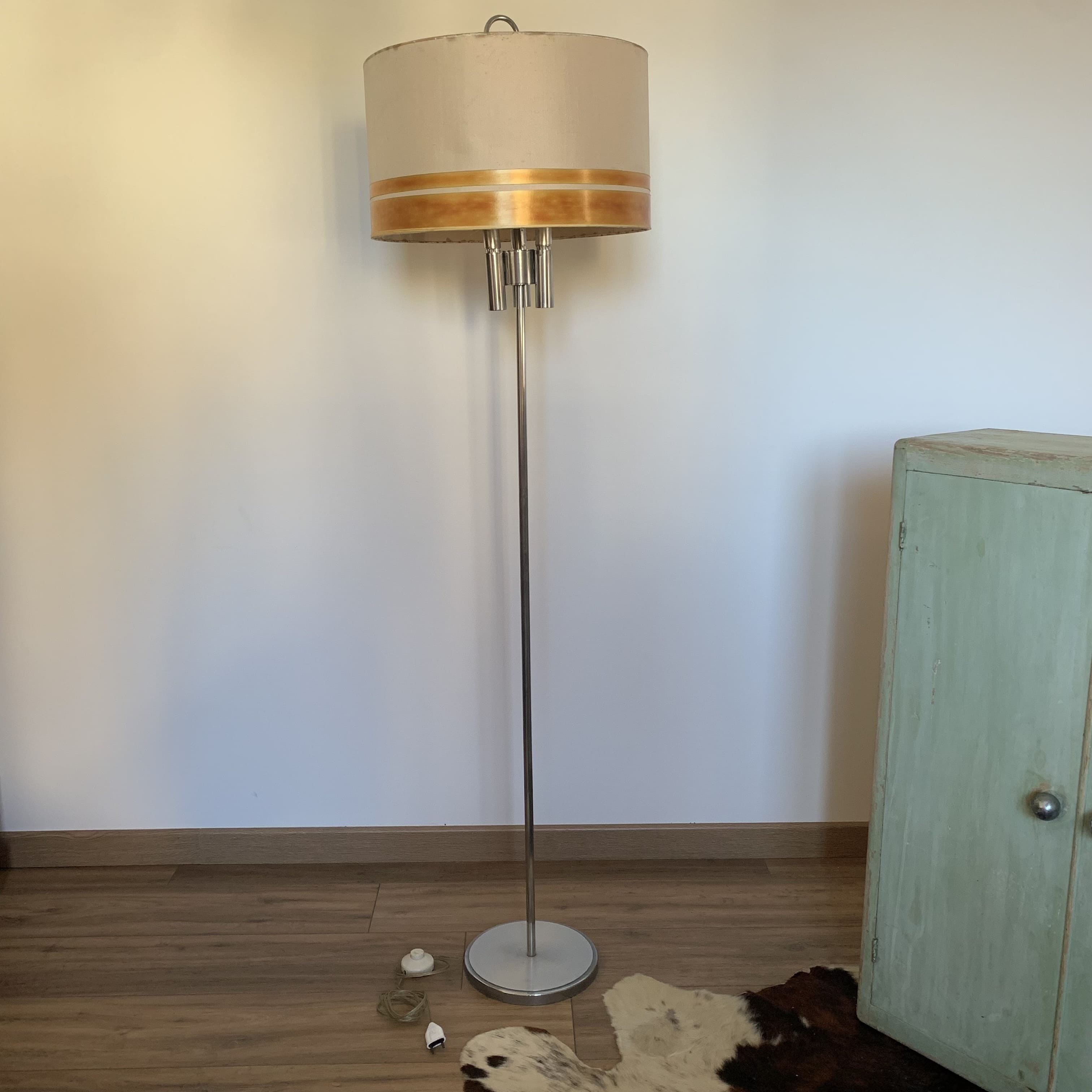Vintage chrome floor lamp