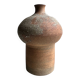 Vase sculptural en grès chamotté & émail bleu, la borne 1970