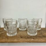 5 vintage whiskey glasses