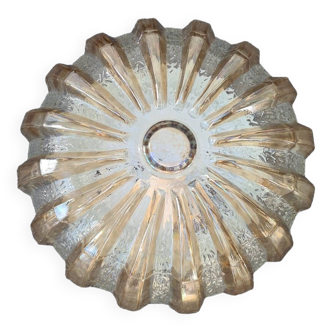 Old smoked glass ceiling light: vintage 1970