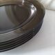 6 flat plates Arcoroc in smoked glass Smoke Brown