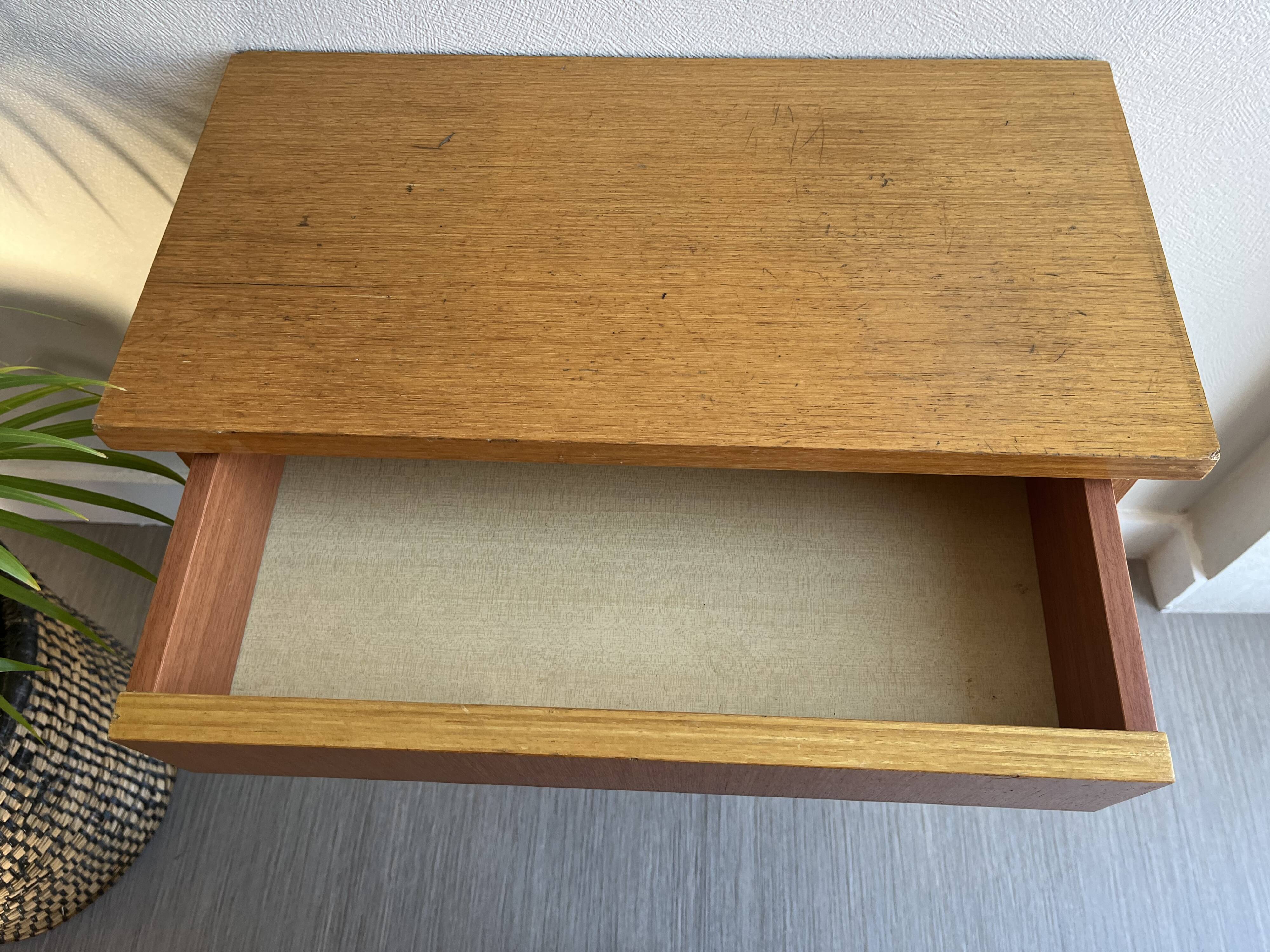 Bedside table vintage feet compass