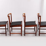 Dinner chairs design by Illum Wrapsø 1960 Denmark.