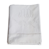Embroidered AD monogram sheet