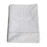 Embroidered AD monogram sheet