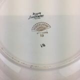 Round hollow dish made in France Digoin Sarreguemines Sevigne model