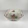 Square salad bowl, lantern model by KG Lunéville, rose pattern.
