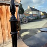 Coiffeuse triptyque vintage 1960s en acajou– signée G. Blouin Nantes