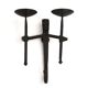 Anthropomorphic wall candle holder in wrought iron, 1950s.