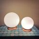 Pair of vintage globe lamps to table