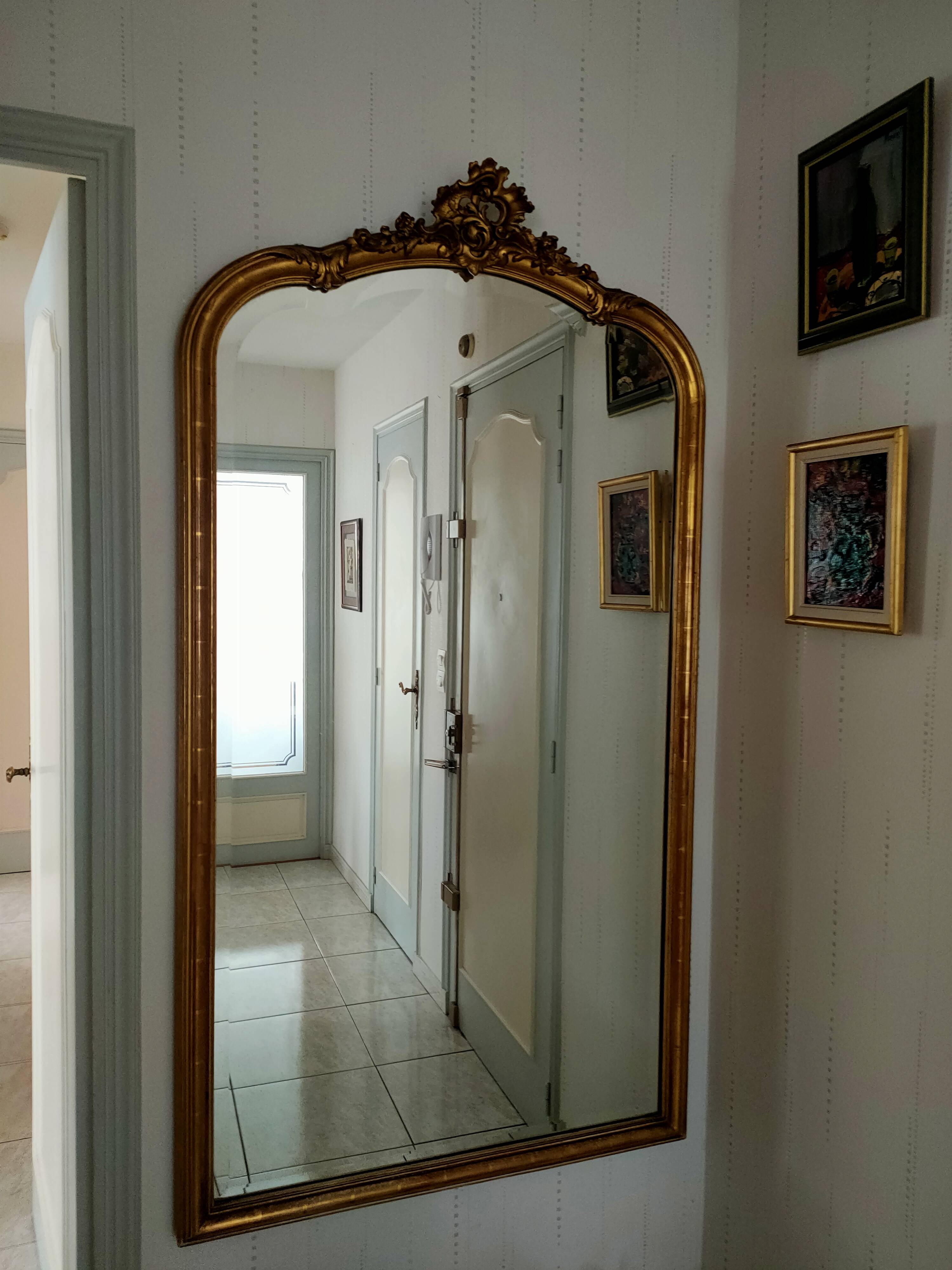 Mirroir biseauté de cheminée Louis Philippe/ Napoléon III