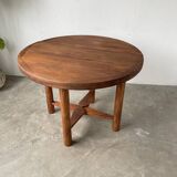 Round folding pine table mountain furniture