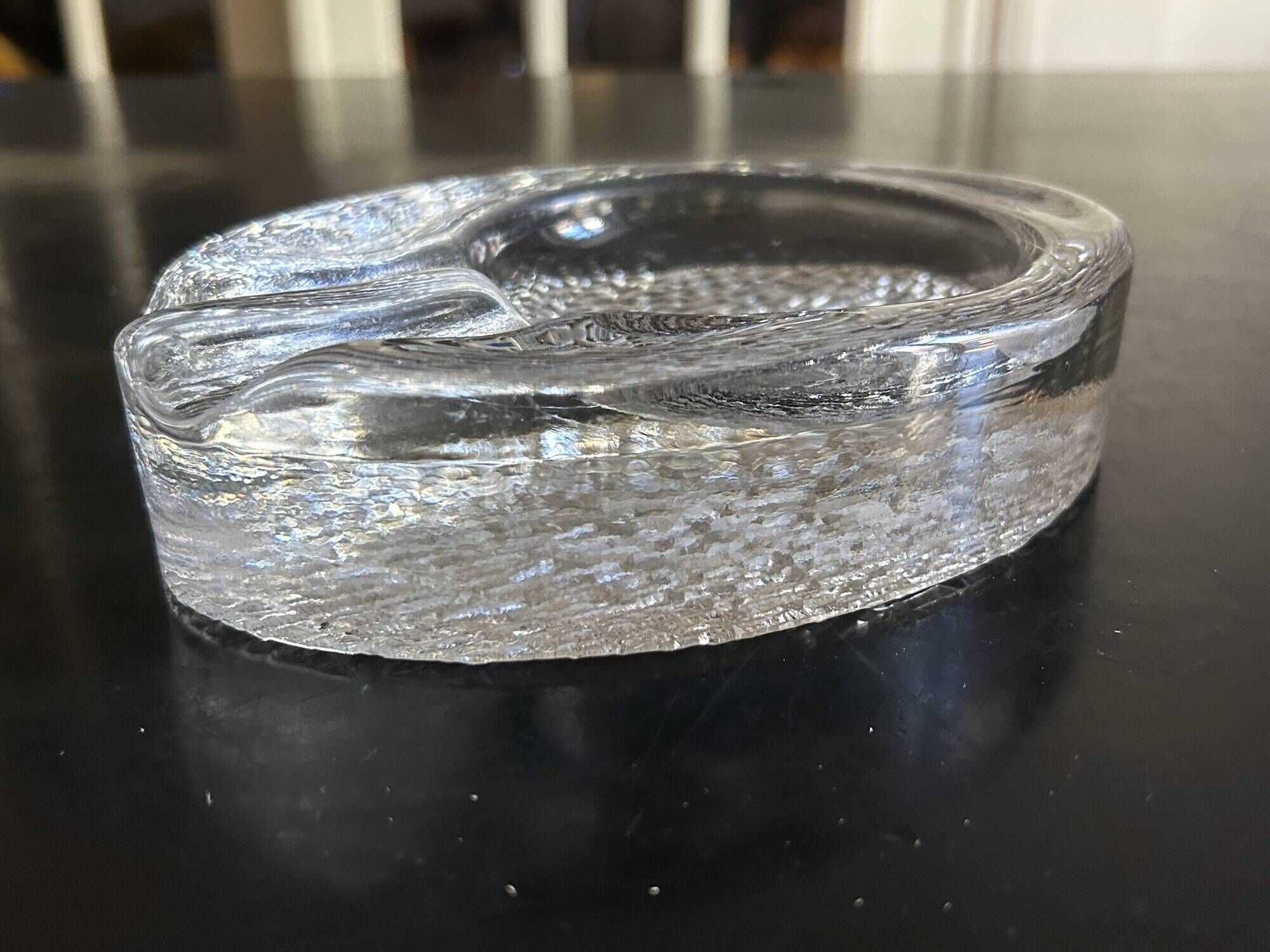 Scandinavian crystal ashtray 1960s/1970s