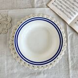 4 mismatched vintage deep plates blue and white porcelain set P