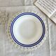 4 mismatched vintage deep plates blue and white porcelain set P