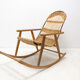 Mid century wicker rocking chair, czechoslovakia, 1960´s