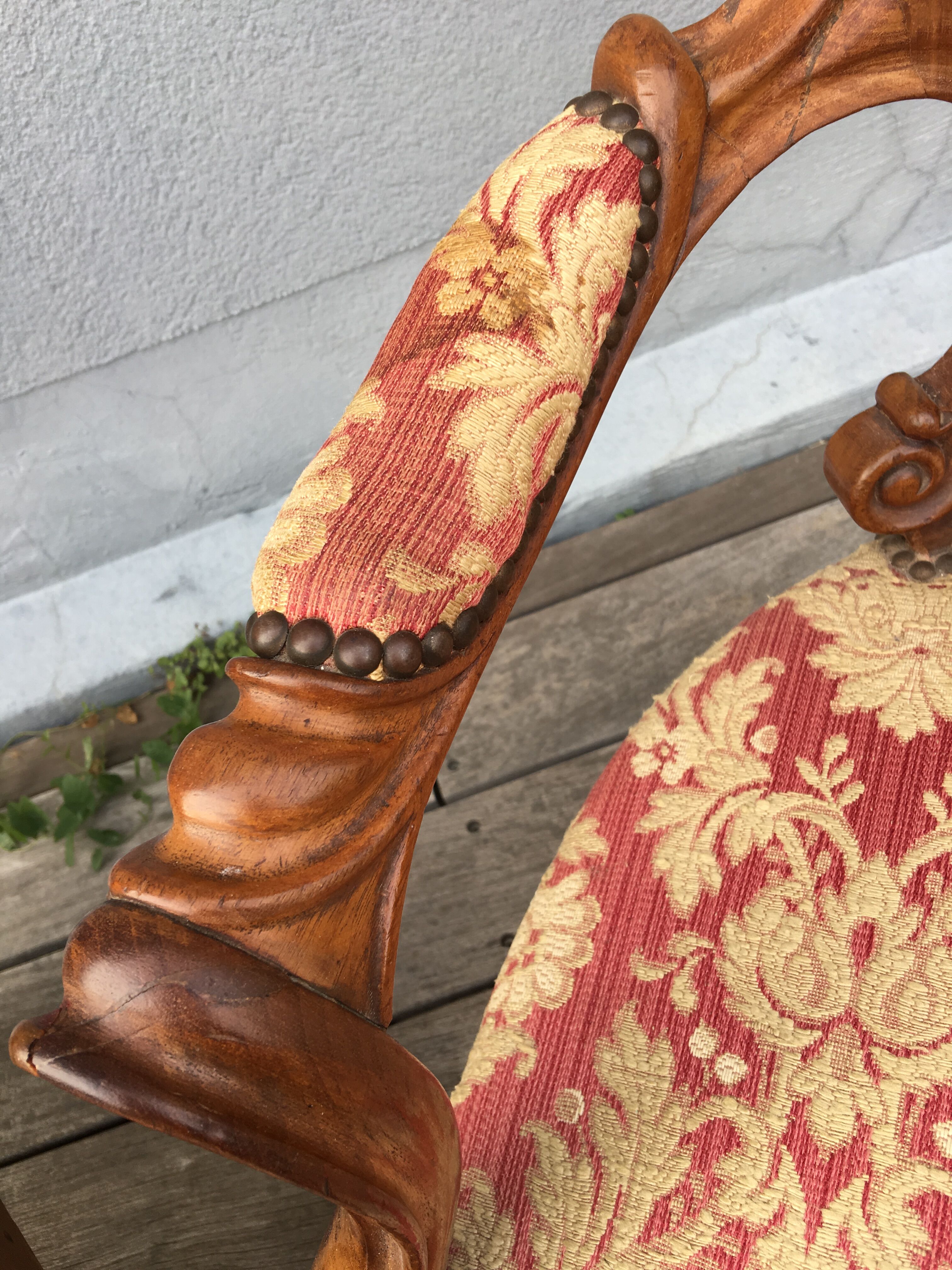 Pair of napoleon III armchairs, 19th century