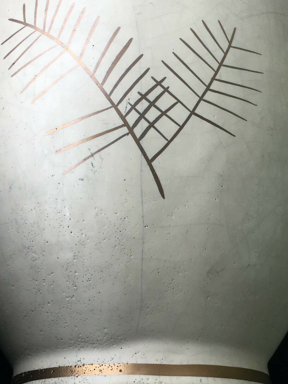 20th century gold painted ceramic art deco vase