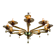 Venetian chandelier in mordoré murano glass by venini circa 1940