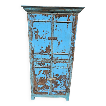 Ancien vaisselier tribal en teck birman