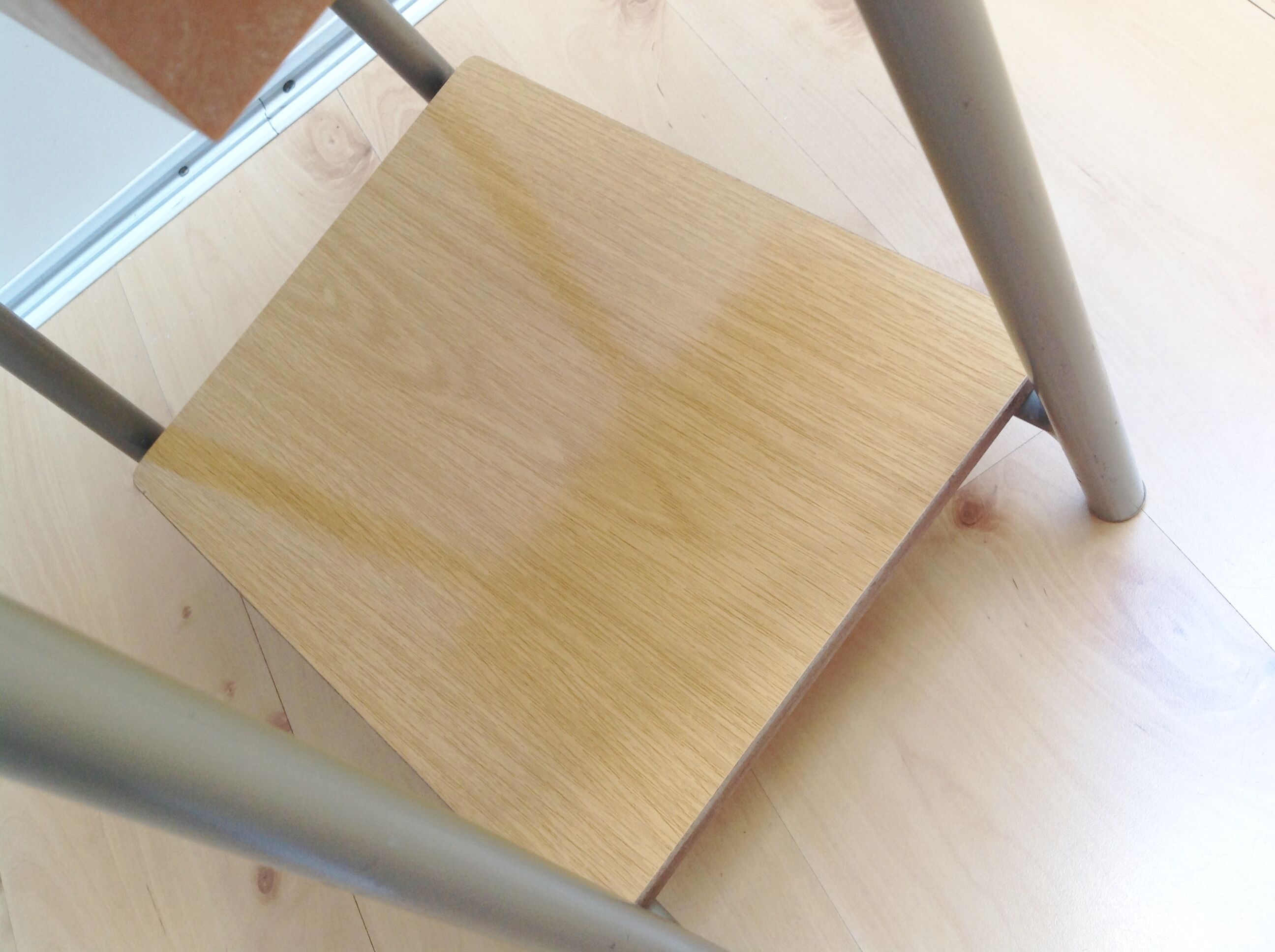 Bedside table in formica imitation wood / vintage 60s-70s