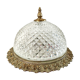 Brass ceiling lamp and glass in electrified diamond tip to nine